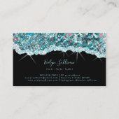 Aquamarine Visitenkarte für Glitzer (Rückseite)