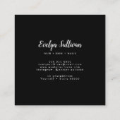 aquamarine Visitenkarte mit eleganter Wasserfarbe (Rückseite)