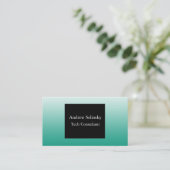 Aquamarine Visitenkarten Visitenkarte (Stehend Vorderseite)