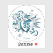 aquamarine Volleyball-Stars Mädchen-Teamgeschenke Aufkleber (Blatt)