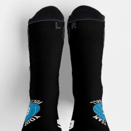 Aquamarine Volleyball-Teamname und Spielernummer Socken