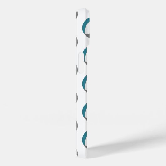 aquamarine Volleyballmädchen mit Monogramm Case-Mate iPhone Hülle (Rückseite / Rechts)