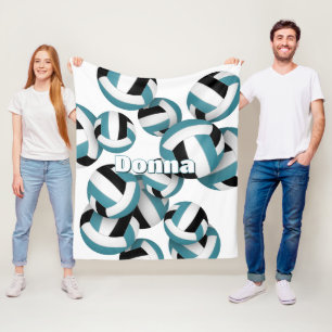 aquamarine Volleyballs Mädchenteam Fleecedecke