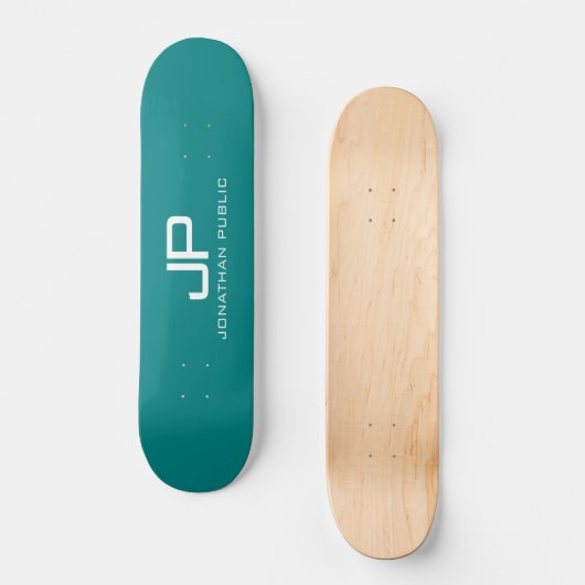 Aquamarine Vorlage für  Farbmonogramm Skateboard (Vorderseite)