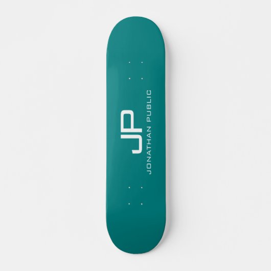 Aquamarine Vorlage für  Farbmonogramm Skateboard (Vorne)