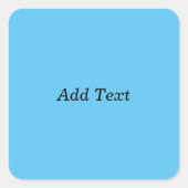 Aquamarine Vorlage für Text hinzufügen Quadratischer Aufkleber (Vorderseite)