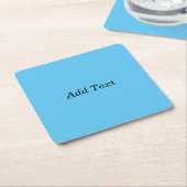 Aquamarine Vorlage für Text hinzufügen Rechteckiger Pappuntersetzer (angewinkelt)