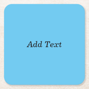 Aquamarine Vorlage für Text hinzufügen Rechteckiger Pappuntersetzer