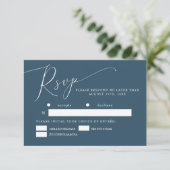 Aquamarine Wahl für eine Hochzeit RSVP Karte (Stehend Vorderseite)