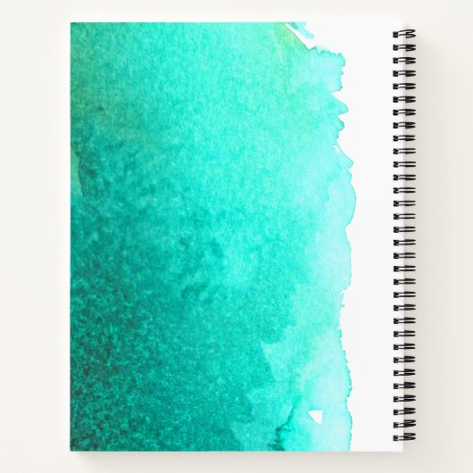 Aquamarine Wasserfarbe - die kreative Lebensnotier Notizblock (Rückseite)