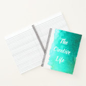 Aquamarine Wasserfarbe - die kreative Lebensnotier Notizblock (Innenseite)