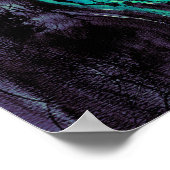 Aquamarine Wasserfarbe Poster (Ecke)