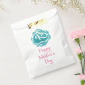 Aquamarine Wasserfarbe Rose Blossom Muttertag Geschenktütchen (Versiegelt)