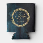 Aquamarine Wasserfarbe und Goldmedaille Dosenkühler (Vorderseite)