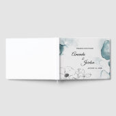 Aquamarine Wasserfarbenkizze Hochzeitsbuch Gästebuch (Voll)