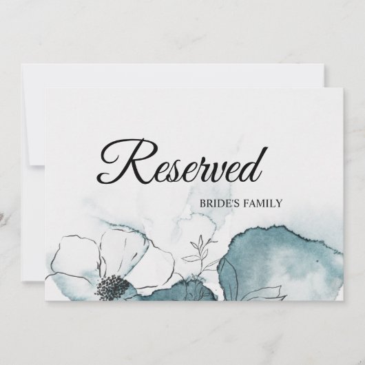 Aquamarine Wasserfarbenskizze vorbehaltenes Zeiche (Vorderseite)