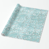 Aquamarine Wasserfarbensnowdrops/Kupfer-ID726 Geschenkpapier (Ungerollt)