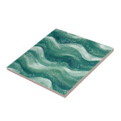 Aquamarine Wasserfarbenwelt Fliese (Seite)