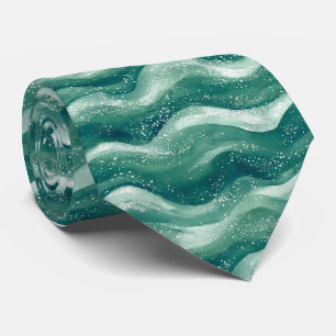 Aquamarine Wasserfarbenwelt Krawatte