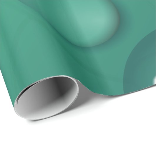 Aquamarine Wassertropftextur Geschenkpapier (Rolleneckpunkt)