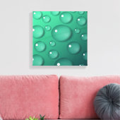 Aquamarine Wassertropftextur Leinwanddruck (Insitu (Wohnzimmer))