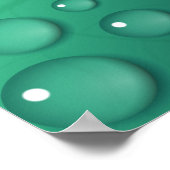 Aquamarine Wassertropftextur Poster (Ecke)