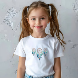 Aquamarine Watercolor Dreamcatcher Babydusche Baby T-shirt