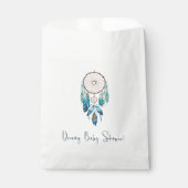 Aquamarine Watercolor Dreamcatcher Babydusche Geschenktütchen (Vorderseite)