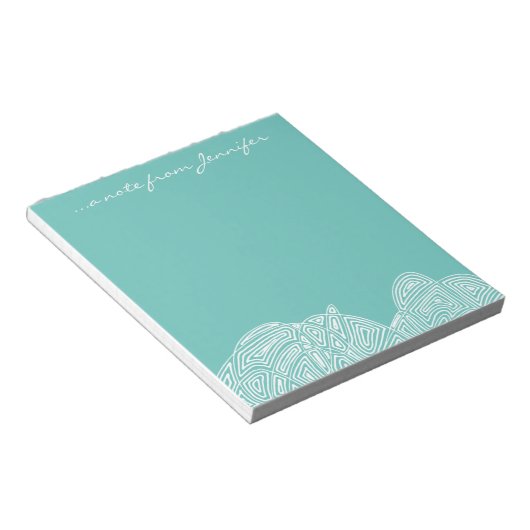 Aquamarine Waves Notizblock (angewinkelt)
