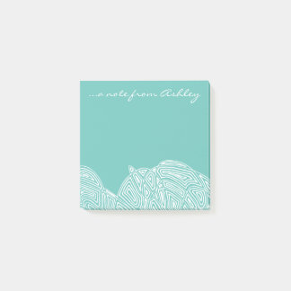 Aquamarine Waves Post-it Klebezettel