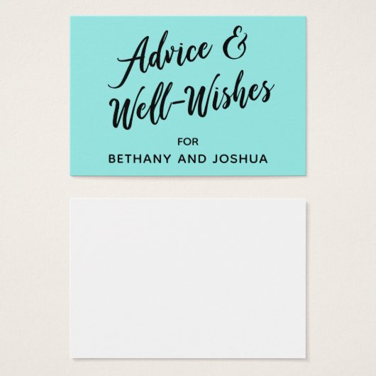 Aquamarine Wedding Advice & Well Wishings (Vorne & Hinten)