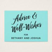 Aquamarine Wedding Advice & Well Wishings (Vorderseite)