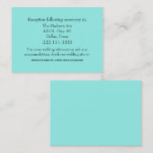 Aquamarine Wedding Card Begleitkarte (Vorne/Hinten)