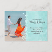 Aquamarine Wedding Postponement Card Hinweiskarte (Vorderseite)