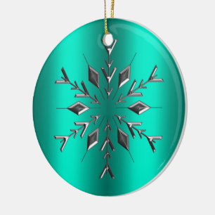 Aquamarine Weihnachten Keramik Ornament