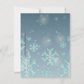 Aquamarine Weihnachten Party Einladung (Rückseite)