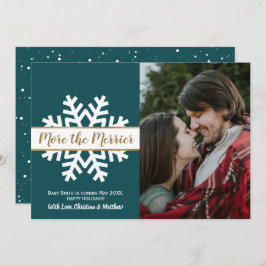 Aquamarine Weihnachtsankündigung des Weißen Fotos Ankündigung