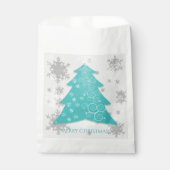 Aquamarine Weihnachtsbaum-Fvor-Tasche Geschenktütchen (Vorderseite)