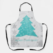 Aquamarine Weihnachtsbaum-Schürze Schürze (Vorderseite)