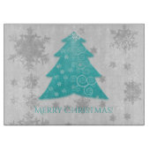 Aquamarine Weihnachtsbaumschneide Schneidebrett (Vorderseite)