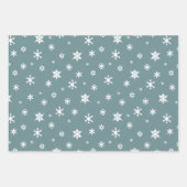 Aquamarine Weihnachtsbilder Snowflakes Twigs Muste Geschenkpapier Set (Vorderseite 2)