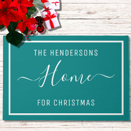 Aquamarine Weihnachtsfamilie Fußmatte