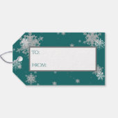 Aquamarine Weihnachtsgeschenke Tag Geschenkanhänger (Rückseite Horizontal)