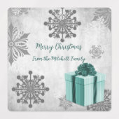 Aquamarine Weihnachtsgeschenke Weihnachtsgebäck La Etiketten (Design 2)