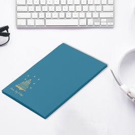 Aquamarine Weihnachtsgolden Tree Peace Joy Hope Co Post-it Klebezettel