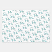 Aquamarine Weihnachtsmilben, Eiswürfel und -hasen Geschenkpapier Set (Vorderseite 2)