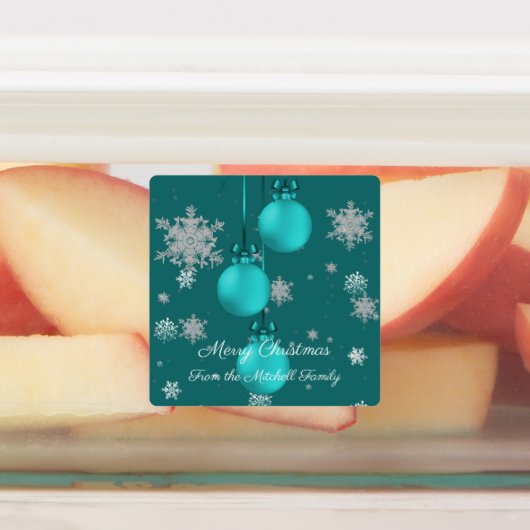 Aquamarine Weihnachtsschmuck Backetiketten Etiketten (Befestigt)