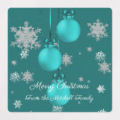 Aquamarine Weihnachtsschmuck Backetiketten Etiketten (Design 1)