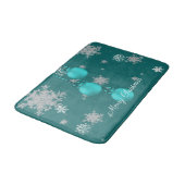 Aquamarine Weihnachtsschmuck Bath Mat Badematte (Schrägansicht)