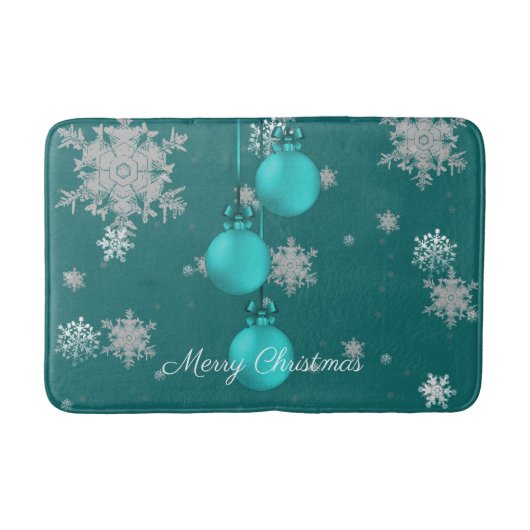 Aquamarine Weihnachtsschmuck Bath Mat Badematte (Vorderseite)